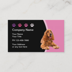 Trendy Pet Care Business Cards Visitenkarte