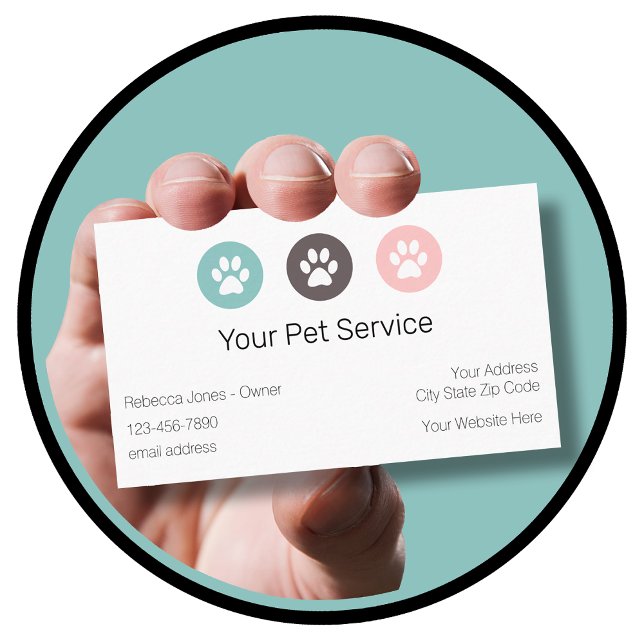 Trendy Pet Service Visitenkarte (Von Creator hochgeladen)