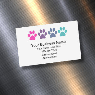 Trendy Pet Theme Magnetic Business Cards Magnetische Visitenkarte