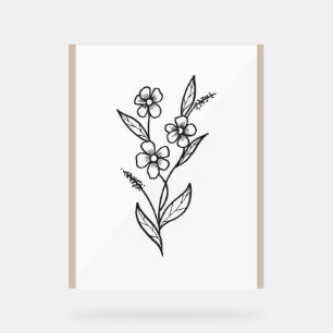 Trendy Pflanze Design Acrylschild