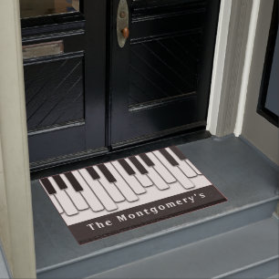 Trendy Piano Keys Monogram Fußmatte