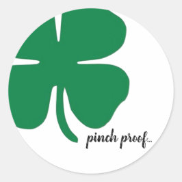 Trendy Pinch Proof Kleeblatt Designs Runder Aufkleber