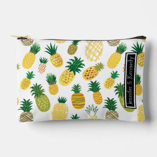 Trendy Pineappel Pattern   Name hinzufügen Zubehörtasche