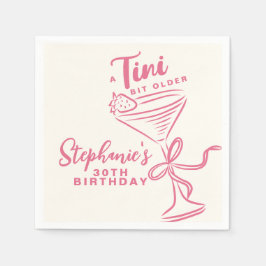 Trendy Pink A Tini Bit Ältere 30. Geburtstag Serviette