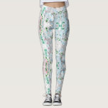 Trendy Pink Blau Grün Moderne Elegant Leggings<br><div class="desc">Trendy Pink Blue Green Modern Elegant Abstrakt Art Template Leggings.</div>