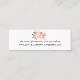 Trendy Pink Blume Burgund Website Wedding Mini Visitenkarte