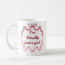 Trendy Pink Coquette Bow Ribbon Mug