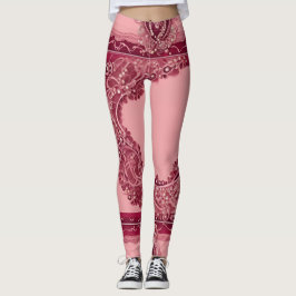 Trendy Pink Cranberry Kunst Leggings