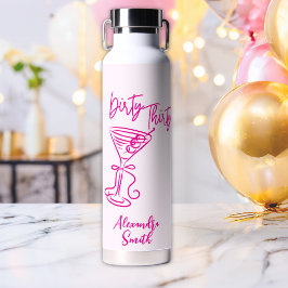 Trendy Pink Dirty Thirty 30th Birthday Trinkflasche