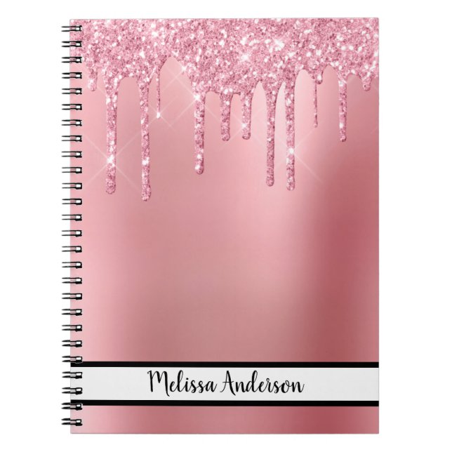 Trendy Pink Driving Glitzer Notizblock (Vorderseite)