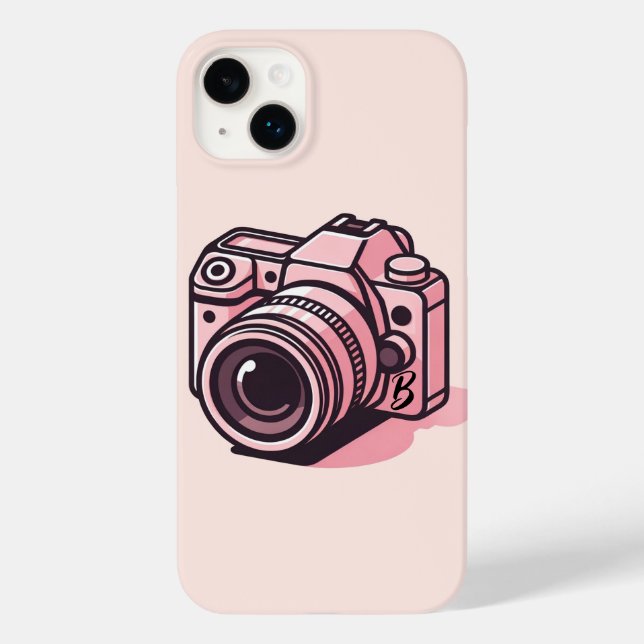 Trendy Pink DSLR-Kamera Fotografie Personalisiert Case-Mate iPhone 14 Plus Hülle (Rückseite)