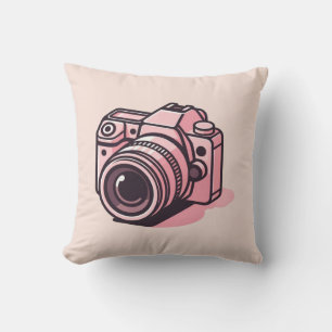 Trendy Pink DSLR-Kamera Fotografie Personalisiert Kissen