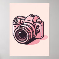 Trendy Pink DSLR-Kamera Fotografie Personalisiert