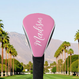 Trendy Pink Girls Name Handgeschriebenes Skript be Golf Headcover