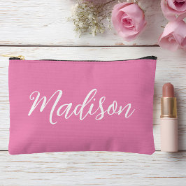 Trendy Pink Girls Name Handgeschriebenes Skript be Zubehörtasche