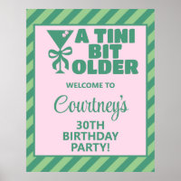 Trendy Pink & Green A Tini Bit Ältere 30. Geburtst