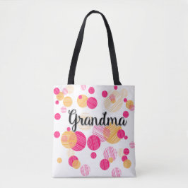 Trendy Pink Polka-Dot Oma Muster Tasche