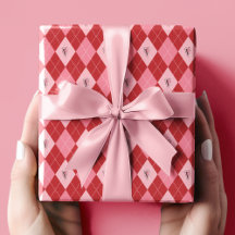 Trendy Pink Red Kleine Raute Herz Muster Kids