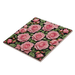 Trendy Pink Roses Schöne Sammlung Fliese