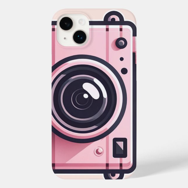 Trendy Pink Snapshot Fotokamera Fotografie Case-Mate iPhone 14 Plus Hülle (Rückseite)