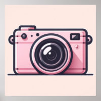 Trendy Pink Snapshot Fotokamera Fotografie