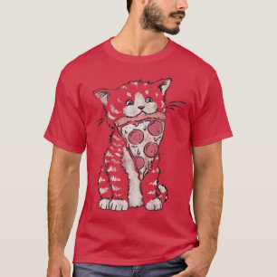Trendy Pizza Kitty Animal Food Spaß T-Shirt