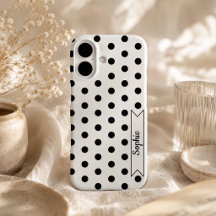 Trendy Polka Dots Chic Benutzername Schwarz und We