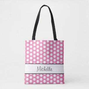 Trendy Polka Dots Pattern Girly Pink Tasche