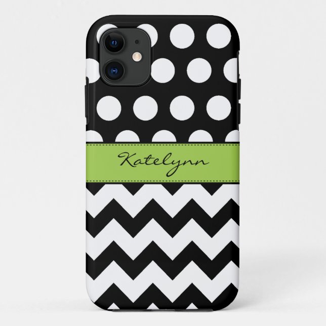 Trendy Polka-Punkt-Zickzack Zickzack iPhone 5 Fall Case-Mate iPhone Hülle (Rückseite)