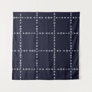 Trendy "Positive" Muster, Gitter Karo. Wandteppich