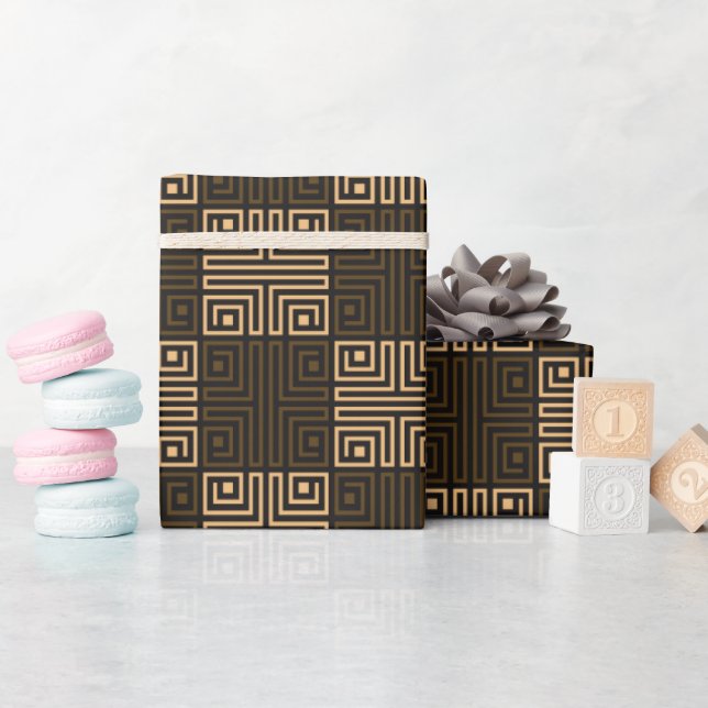 Trendy Premium Luxurious Artisan Wedding Geschenkpapier (Babyparty)
