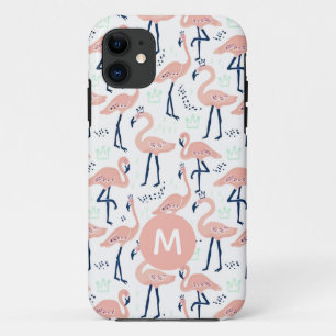 Trendy Princess Flamingo Muster Monogramm Case-Mate iPhone Hülle
