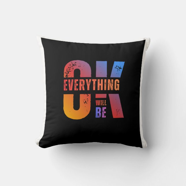 Trendy Printed Throw Pillow for Home and Office Kissen (Vorderseite)