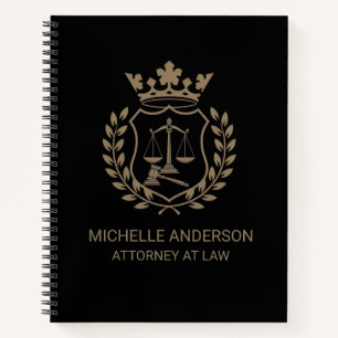 Trendy Professional Anwalt Rechtsanwalt Schwarz Notizbuch