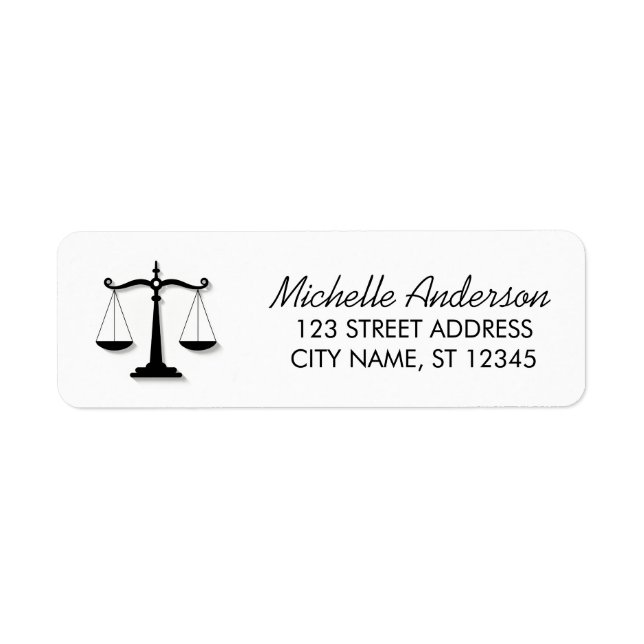 Trendy Professional Lawyer Attorney Return Address (Vorne)