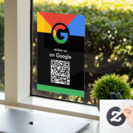 Trendy Professioneller Scan-to-Review Google-QR-Co Fensteraufkleber