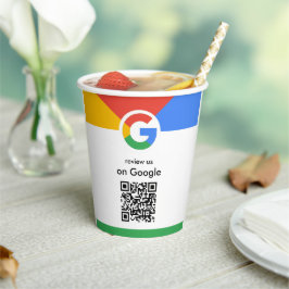 Trendy Professioneller Scan-to-Review Google-QR-Co Pappbecher