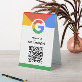 Trendy Professioneller Scan, um Google-QR-Code zu Tischaufsteller