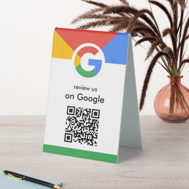 Trendy Professioneller Scan, um Google-QR-Code zu  Tischaufsteller (In Situ (Tisch))