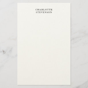 Trendy Professionelles Weiß Einfach Minimalistisch Briefpapier