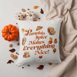 Trendy Pumpkin Spice macht alles schön Kissen