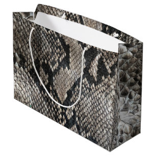 Trendy Python Snake Skin - Rich Elegant Fashion Große Geschenktüte