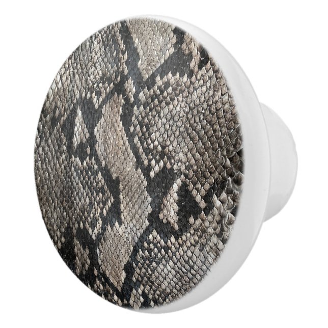 Trendy Python Snake Skin - Rich Elegant Fashion Keramikknauf (Rechts)