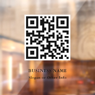 Trendy QR Code Business Fensteraufkleber