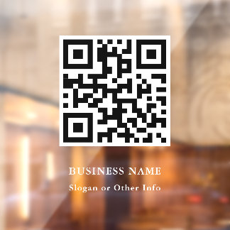 Trendy QR Code Business Window Cloning Fensteraufkleber