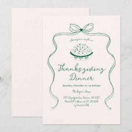 Trendy Quirky Hand Drawn Wavy Pie Erntedank Einladung