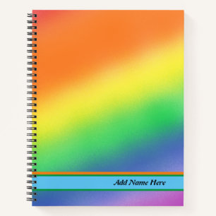 Trendy Rainbow - farbenfroher, benutzerdefinierbar Notizbuch