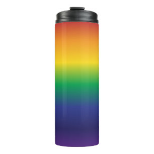 Trendy Rainbow Gradient Streifen Thermosbecher