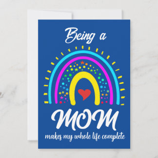 TRENDY RAINBOW MUTTER'S DAY MAMA GIFT EINLADUNG