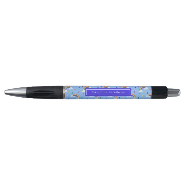 Trendy Rainbow Sky Pattern Personalisiert Kugelschreiber (Vorderseite)